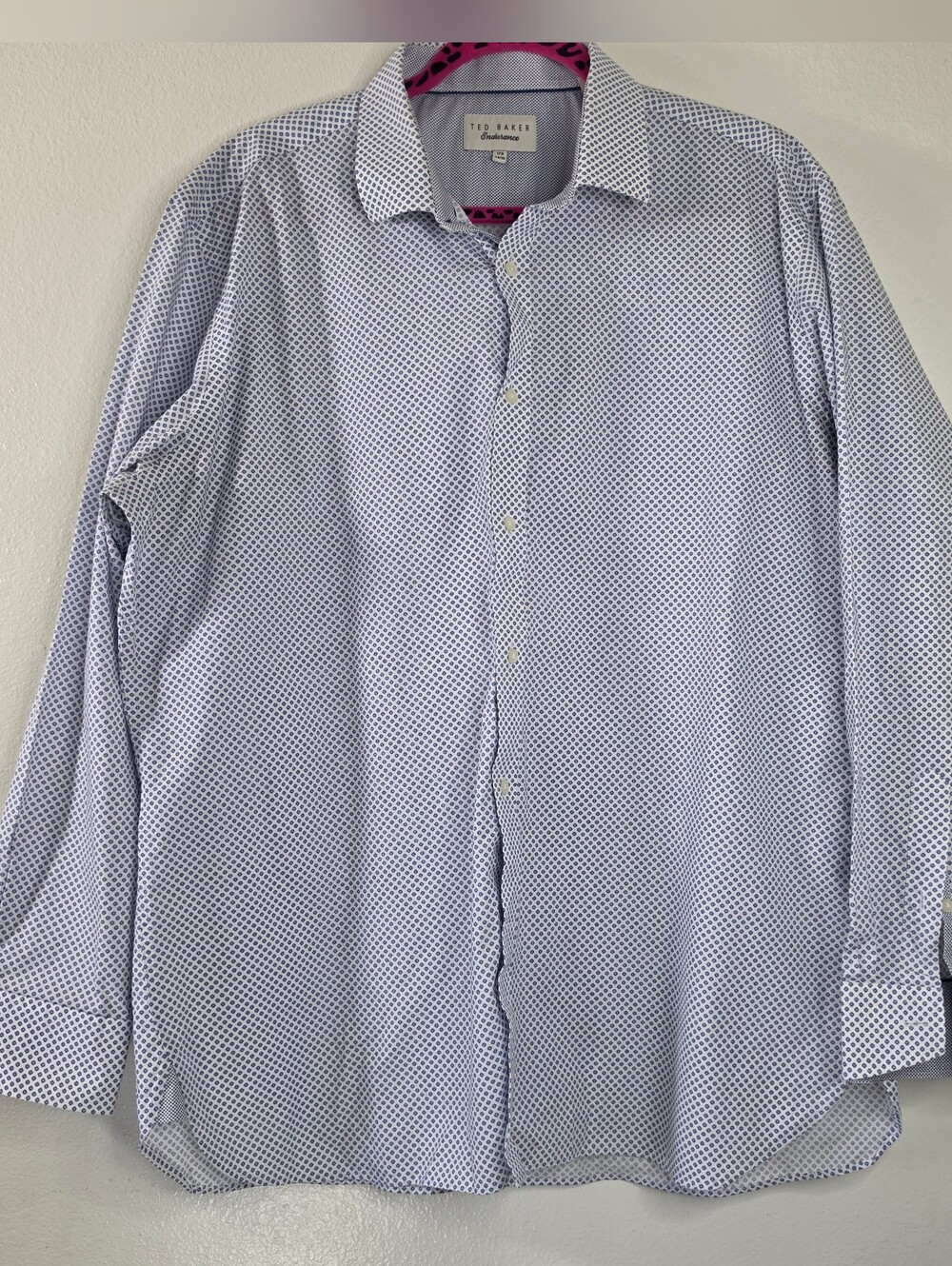 Ted Baker Light Blue Micro-Pattern Dress Shirt